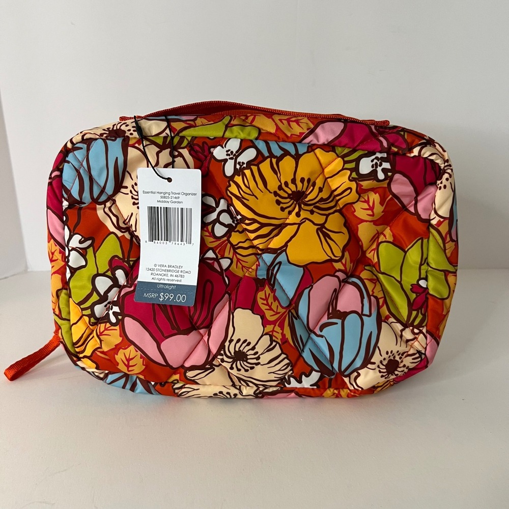 Vera Bradley Essential Hanging‎ Travel Organizer Midday Garden Ultralight NWT